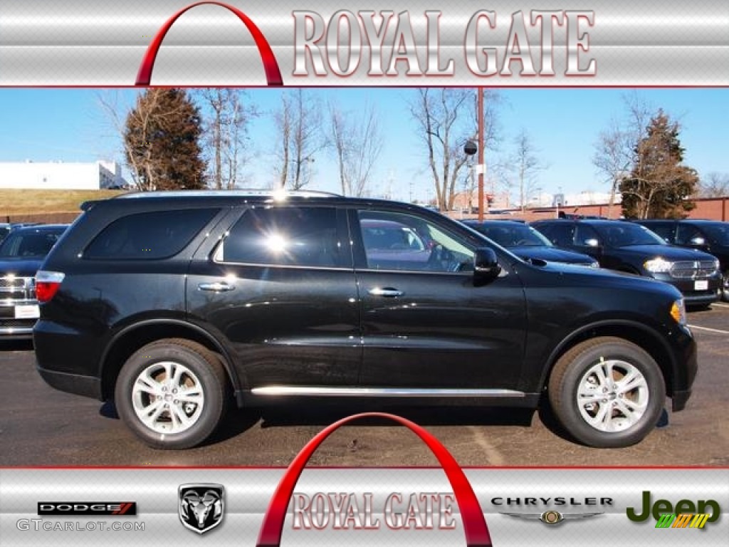 2013 Durango Crew AWD - Brilliant Black Crystal Pearl / Dark Graystone/Medium Graystone photo #1