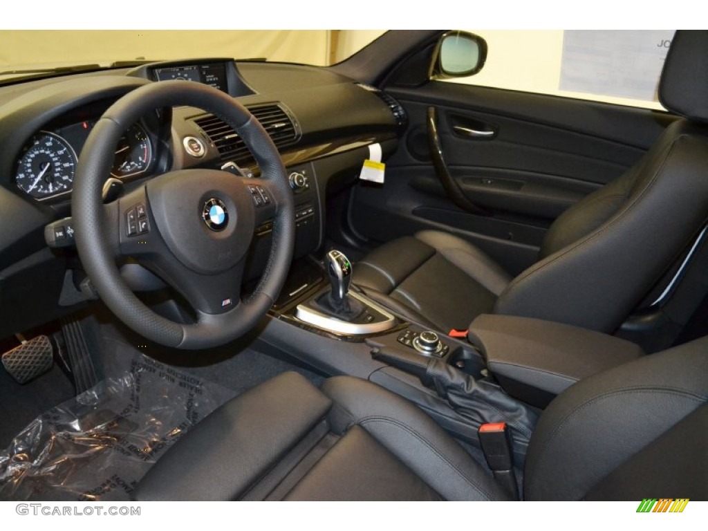 Black Interior 2013 BMW 1 Series 135i Coupe Photo #77242748