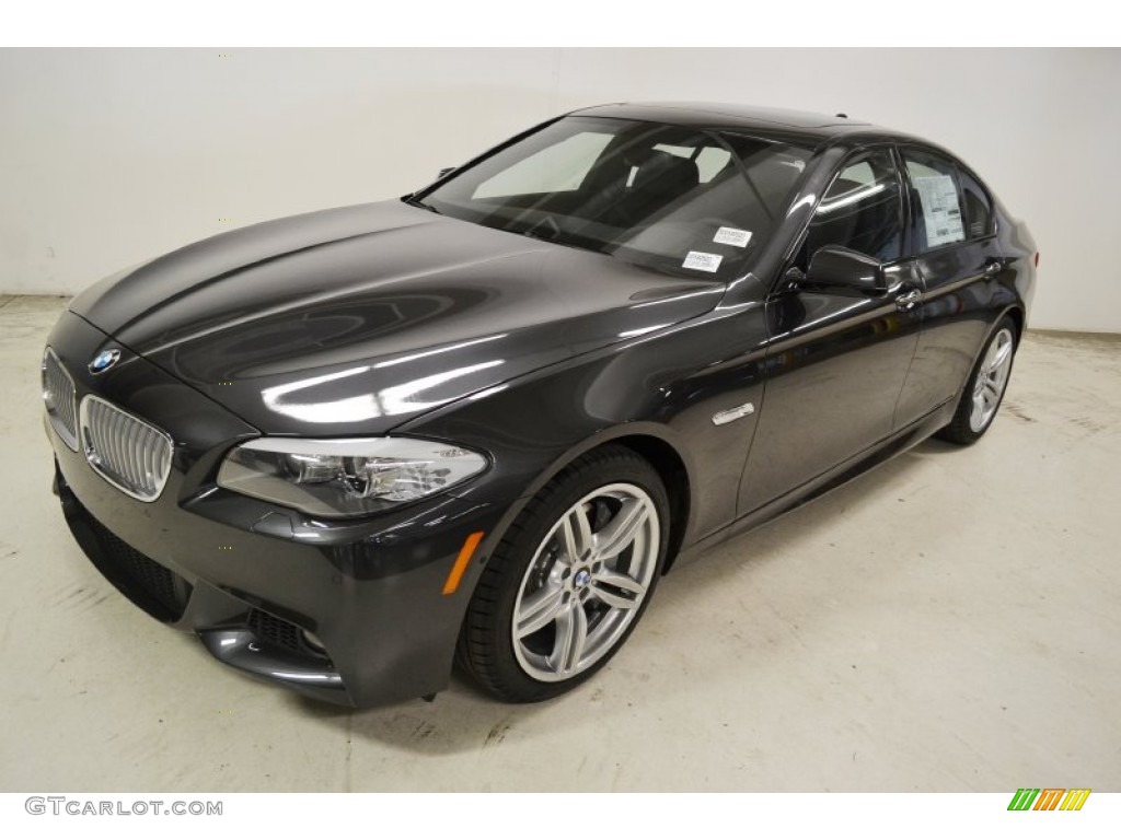 2013 5 Series 550i Sedan - Dark Graphite Metallic II / Black photo #5