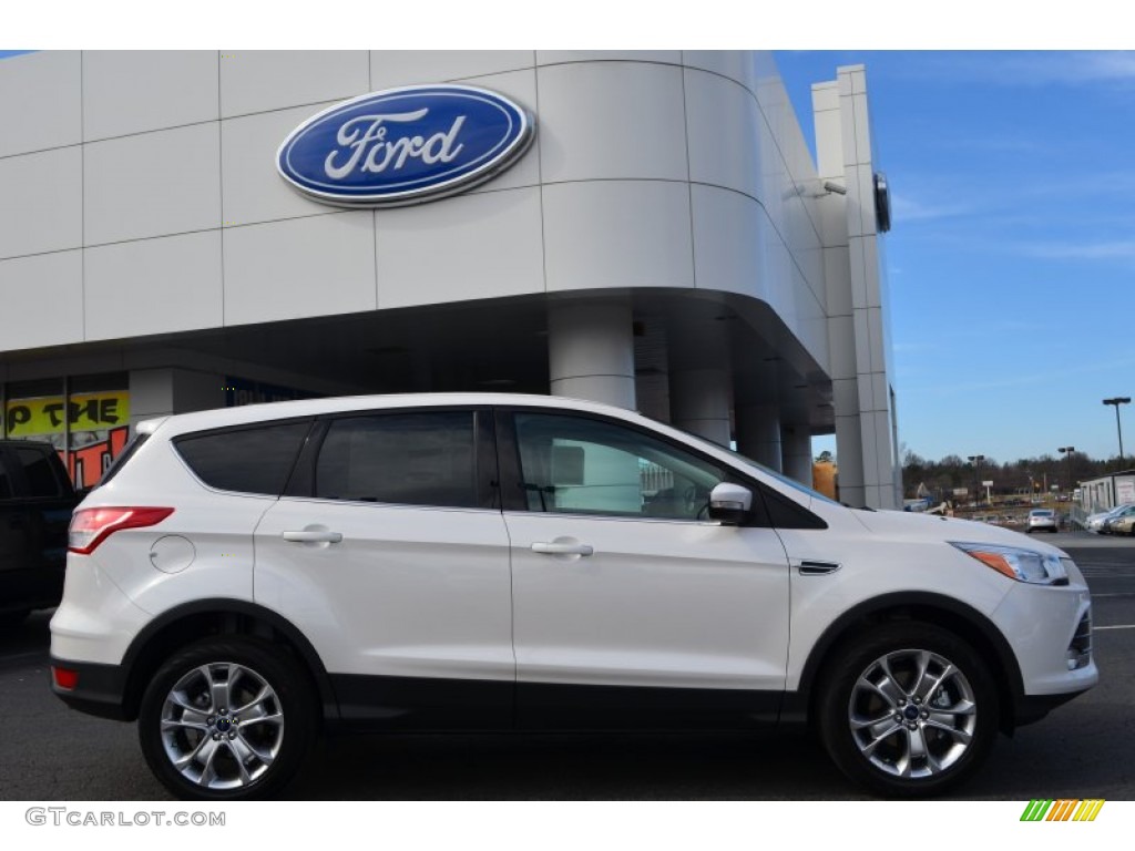 2013 Escape SEL 1.6L EcoBoost - White Platinum Metallic Tri-Coat / Medium Light Stone photo #2