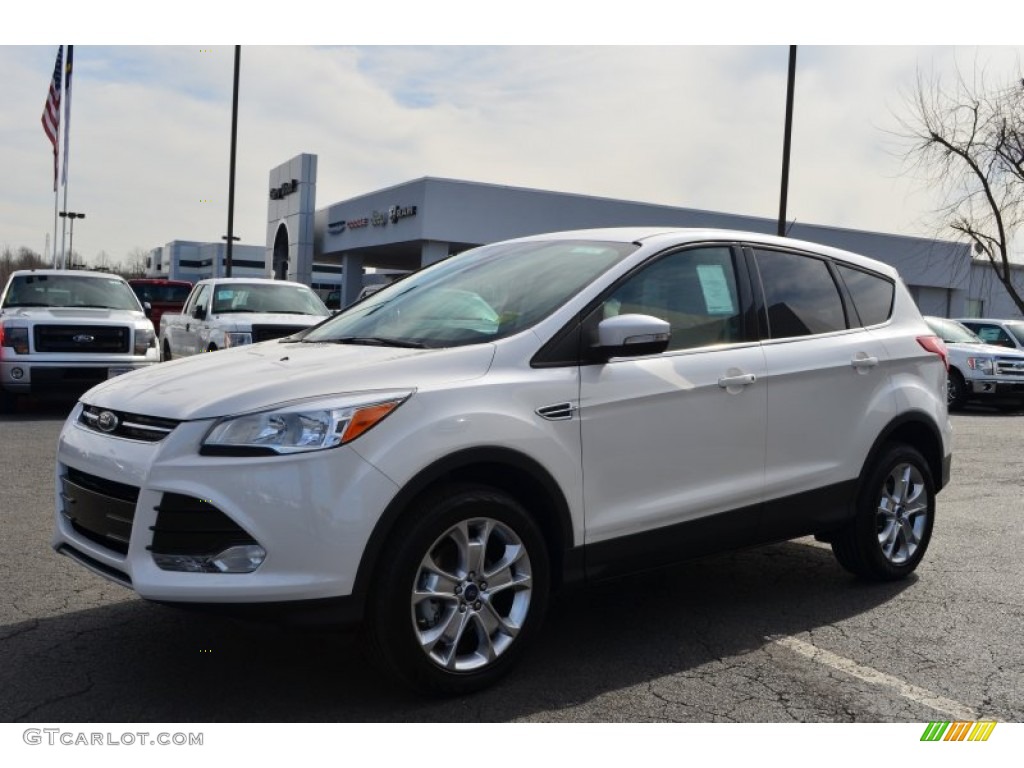 2013 Escape SEL 1.6L EcoBoost - White Platinum Metallic Tri-Coat / Medium Light Stone photo #6