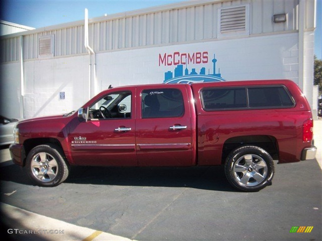 2009 Silverado 1500 LT Crew Cab - Deep Ruby Red Metallic / Ebony photo #10