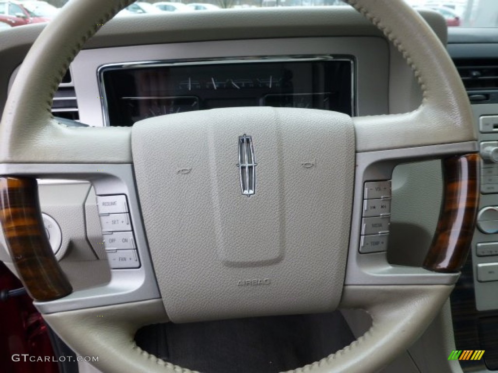 2007 Lincoln Navigator Luxury 4x4 Stone Steering Wheel Photo #77246390