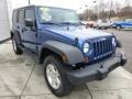 Deep Water Blue Pearl 2010 Jeep Wrangler Unlimited Sport 4x4 Exterior