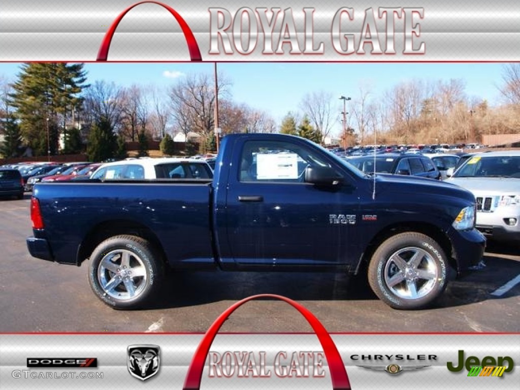 2013 1500 Express Regular Cab 4x4 - True Blue Pearl / Black/Diesel Gray photo #1