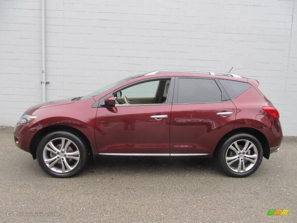 2009 Murano LE AWD - Merlot Metallic / Beige photo #2