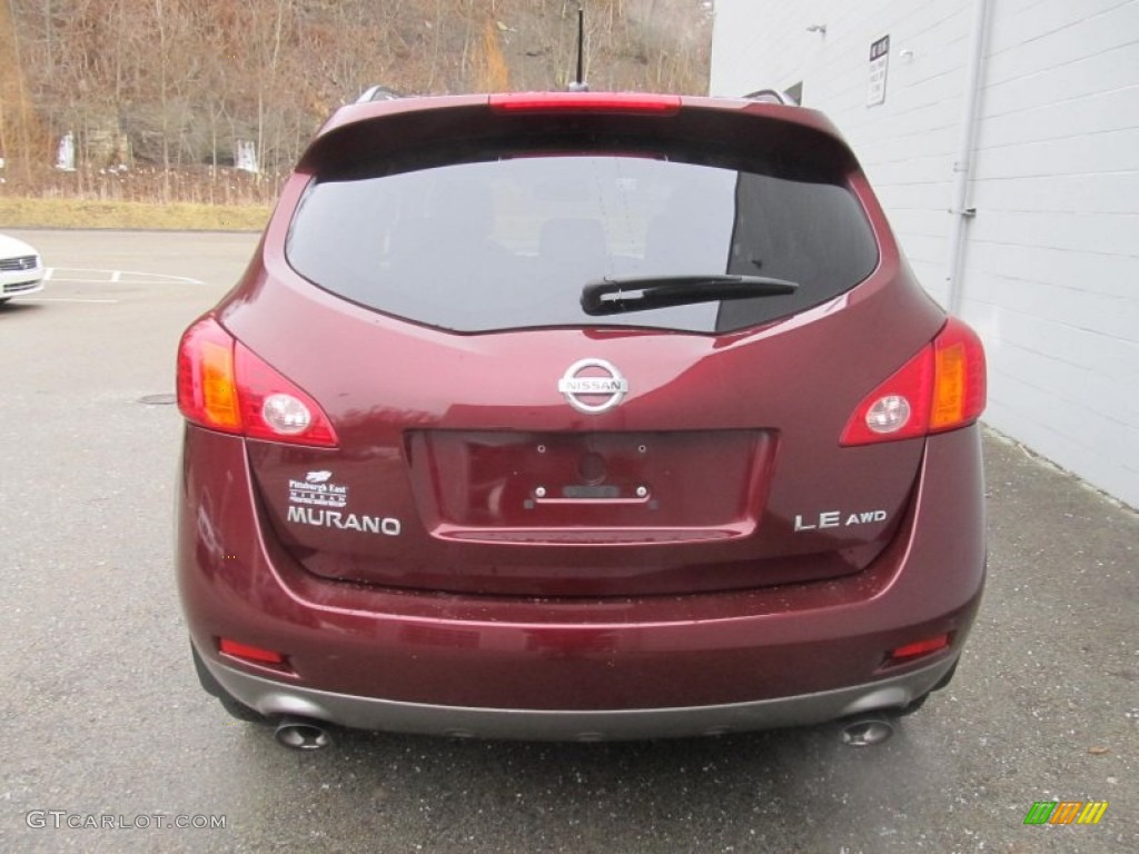 2009 Murano LE AWD - Merlot Metallic / Beige photo #4