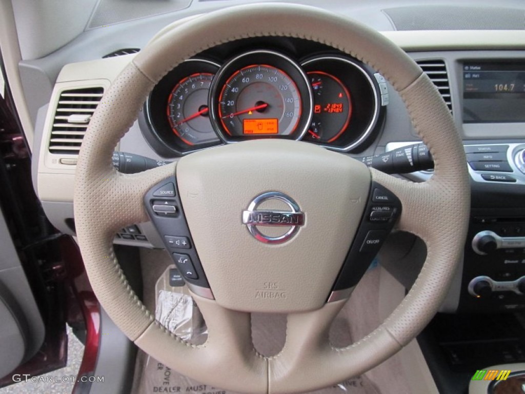 2009 Nissan Murano LE AWD Beige Steering Wheel Photo #77250497