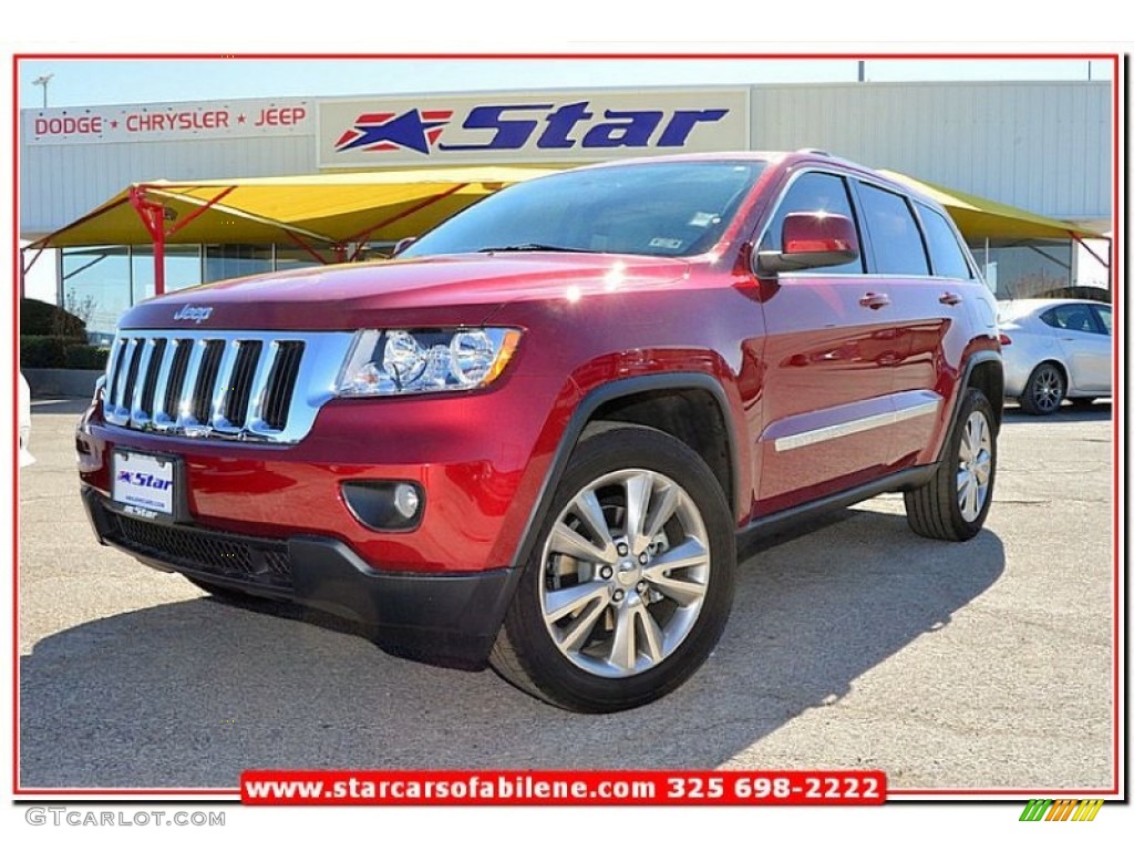 2013 Grand Cherokee Laredo X Package - Deep Cherry Red Crystal Pearl / Dark Graystone/Medium Graystone photo #1