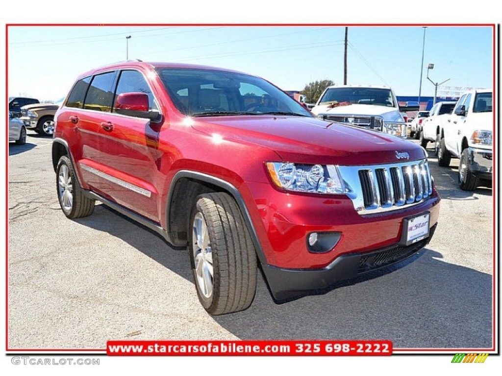 2013 Grand Cherokee Laredo X Package - Deep Cherry Red Crystal Pearl / Dark Graystone/Medium Graystone photo #8