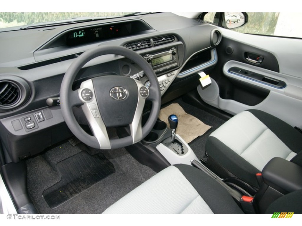 Light Blue Gray/Black Interior 2013 Toyota Prius c Hybrid Two Photo #77253617