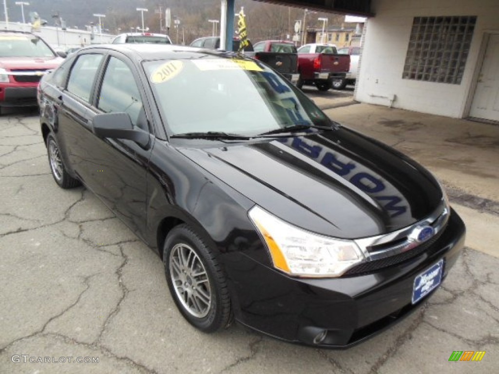 Ebony Black 2011 Ford Focus SE Sedan Exterior Photo #77254224