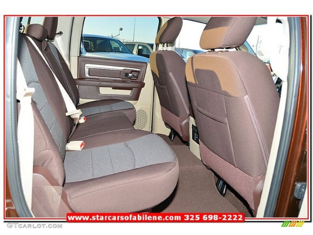 2013 1500 Lone Star Crew Cab 4x4 - Western Brown Pearl / Canyon Brown/Light Frost Beige photo #22