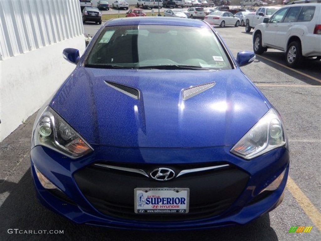 2013 Genesis Coupe 3.8 Track - Shoreline Drive Blue / Black Leather photo #2