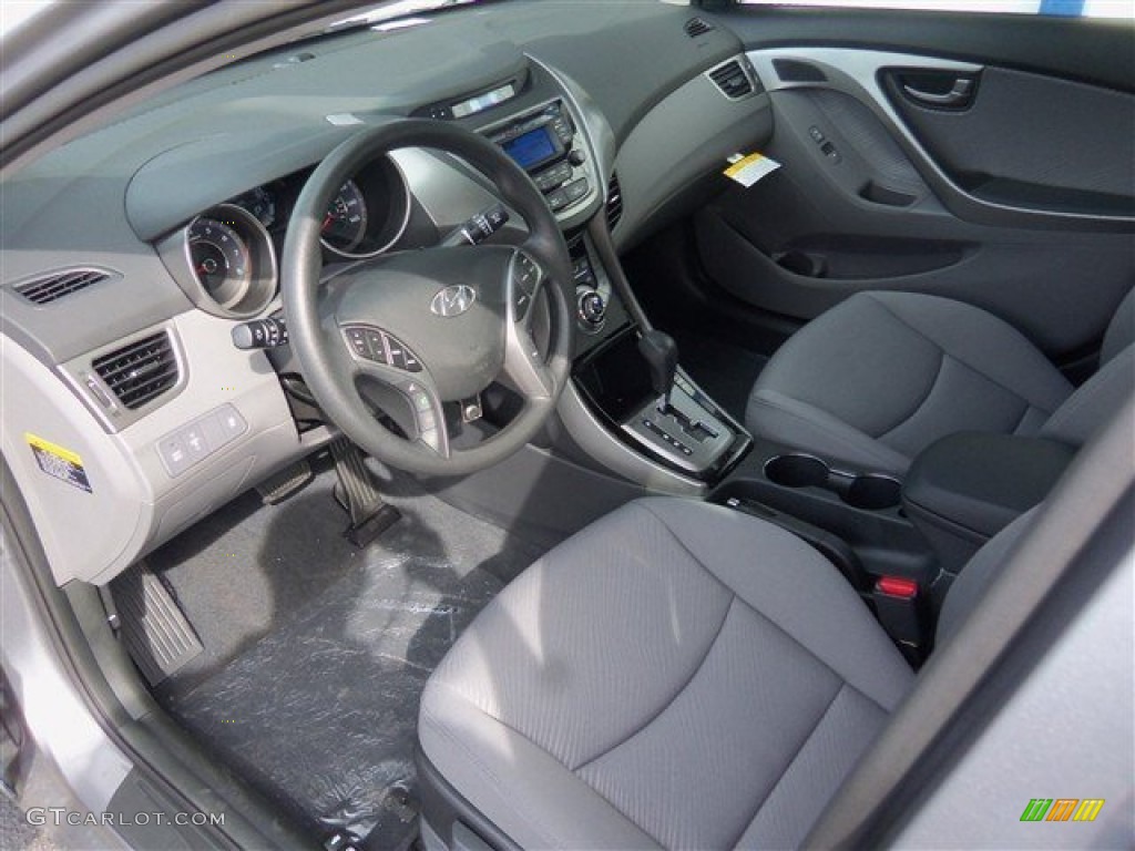 2013 Elantra GLS - Titanium Gray Metallic / Gray photo #8