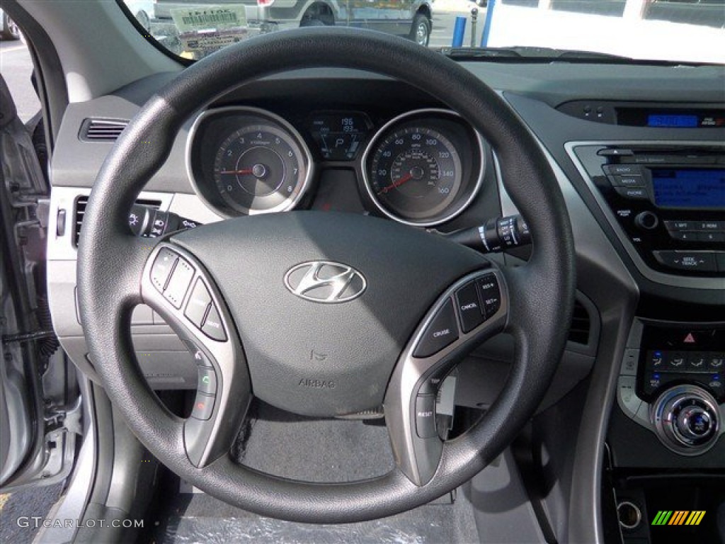 2013 Elantra GLS - Titanium Gray Metallic / Gray photo #12