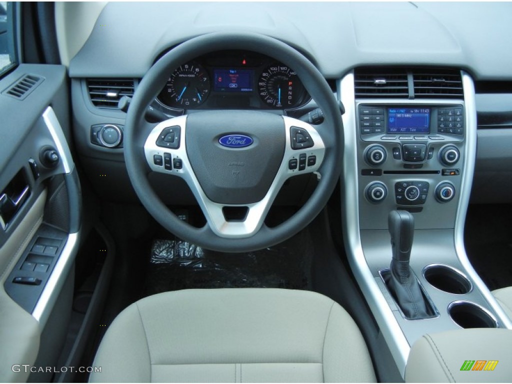 2013 Ford Edge SE EcoBoost Medium Light Stone Dashboard Photo #77256873