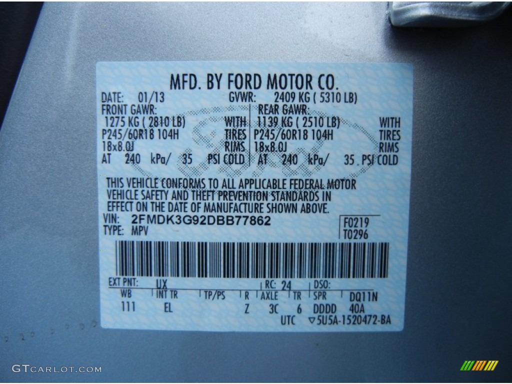 2013 Edge Color Code UX for Ingot Silver Metallic Photo #77256978