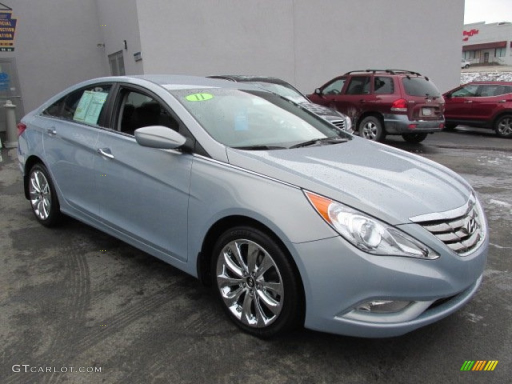 Iridescent Silver Blue Metallic 2011 Hyundai Sonata SE Exterior Photo #77257075