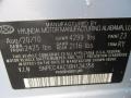  2011 Sonata SE Iridescent Silver Blue Metallic Color Code Z3