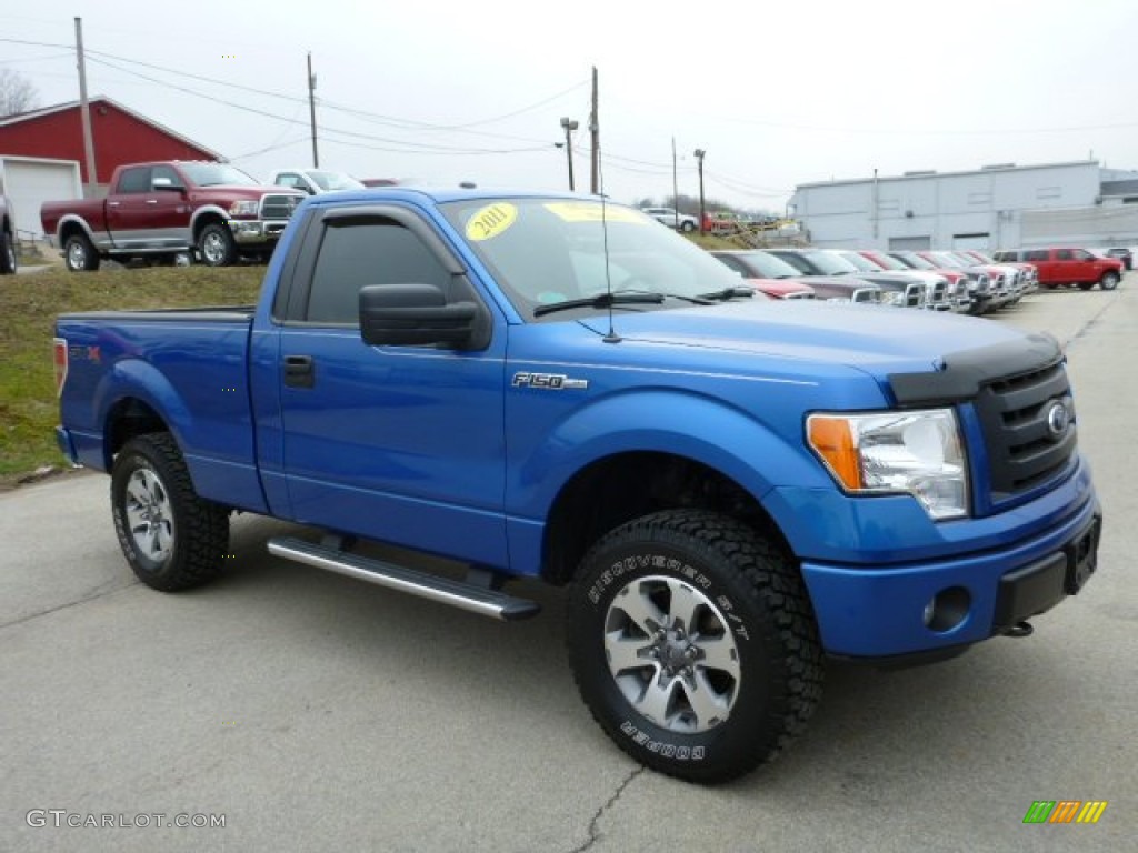 Blue Flame Metallic 2011 Ford F150 STX Regular Cab 4x4 Exterior Photo #77259716
