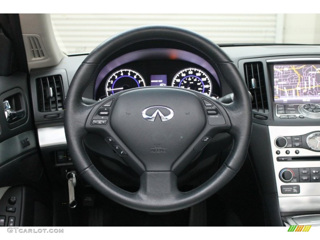 2010 Infiniti G 37 Convertible Stone Steering Wheel Photo #77260344