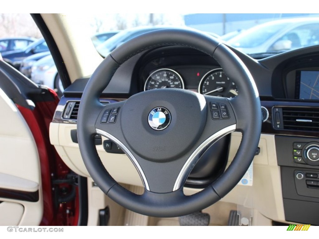 2012 3 Series 328i Coupe - Vermilion Red Metallic / Cream Beige photo #16