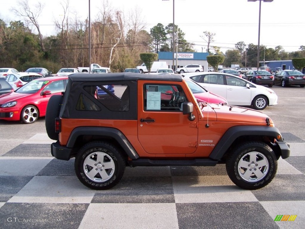 2011 Wrangler Sport S 4x4 - Mango Tango Pearl / Black photo #3