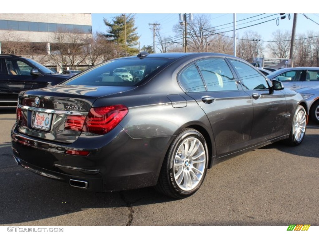 2013 7 Series 740i Sedan - Dark Graphite Metallic II / Ivory White/Black photo #5