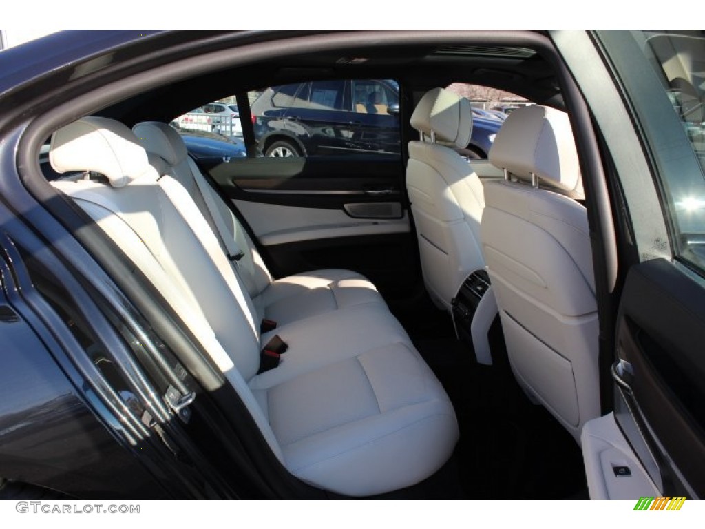 Ivory White/Black Interior 2013 BMW 7 Series 740i Sedan Photo #77262431