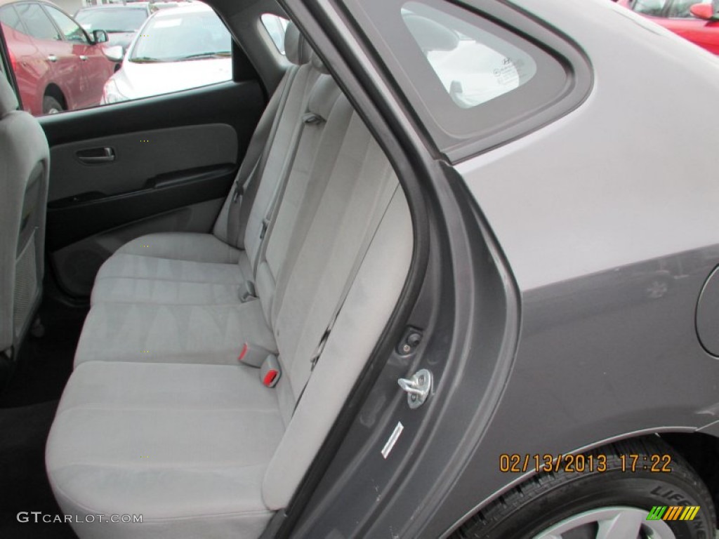 2008 Elantra SE Sedan - Carbon Gray Metallic / Gray photo #8