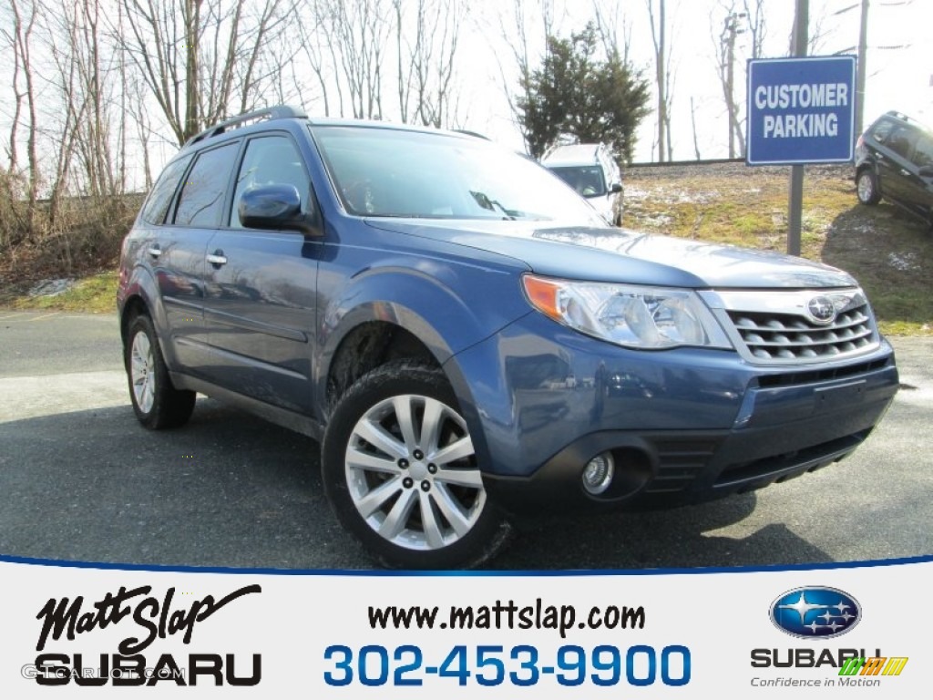 2012 Forester 2.5 X Limited - Marine Blue Metallic / Black photo #1