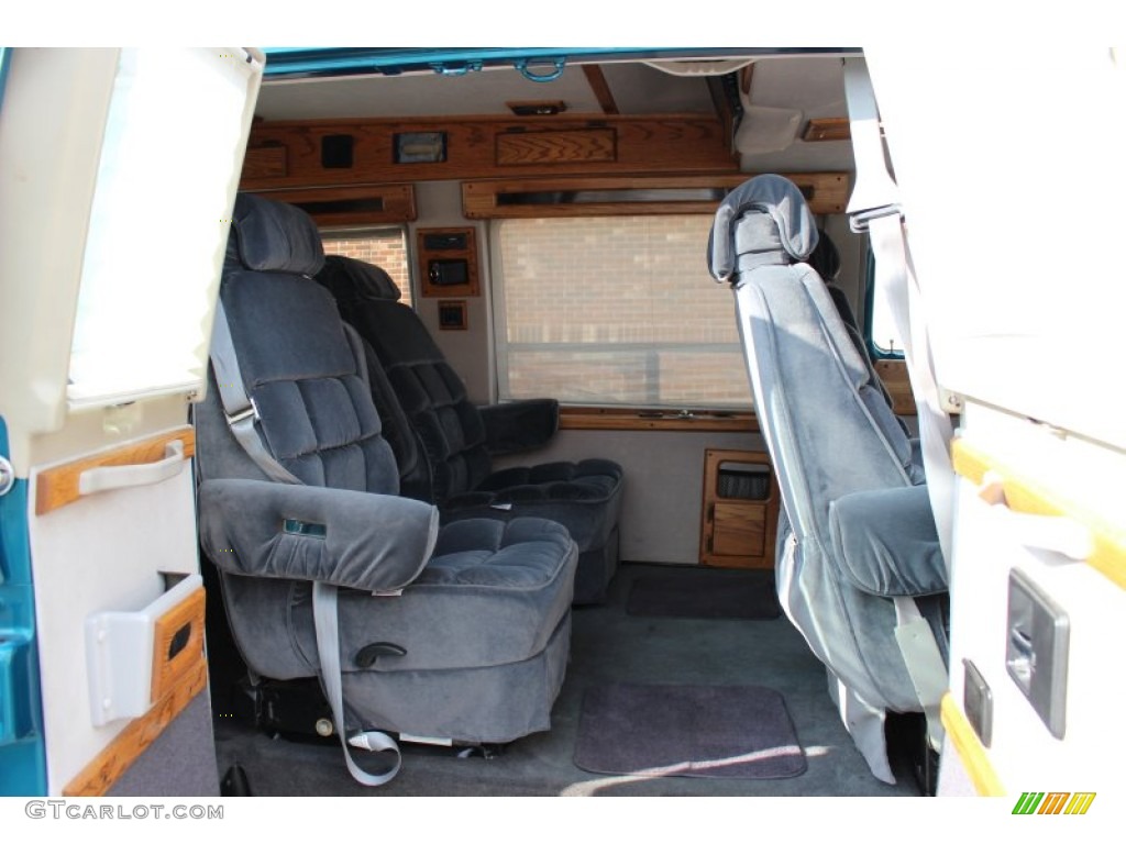 1995 Chevy Van G20 Passenger Conversion - Emerald Green Metallic / Gray photo #30