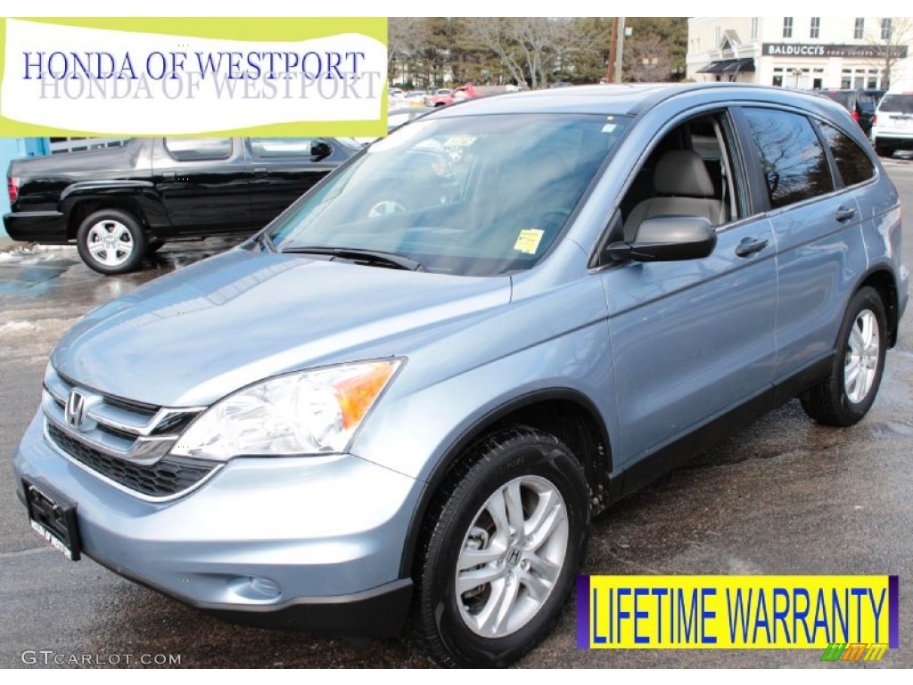 2010 CR-V EX AWD - Glacier Blue Metallic / Gray photo #1