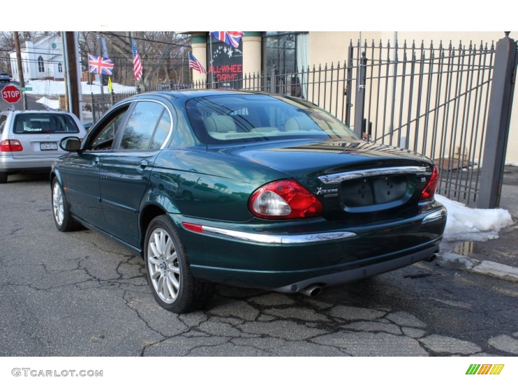 Emerald Fire Metallic 2008 Jaguar X-Type 3.0 Sedan Exterior Photo #77266677