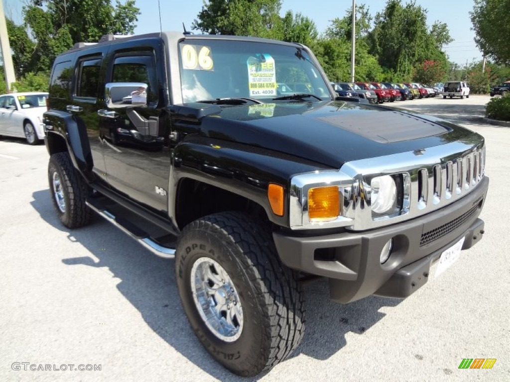 Black 2006 Hummer H3 Standard H3 Model Exterior Photo #77268647