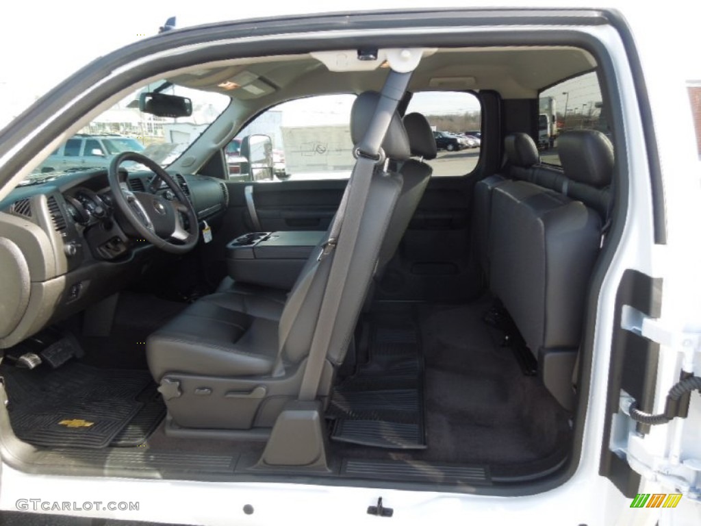 Ebony Interior 2013 Chevrolet Silverado 3500HD LT Extended Cab 4x4 Photo #77269487