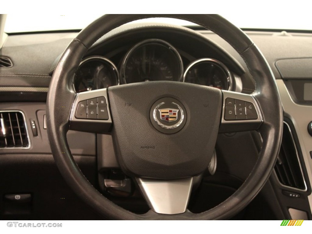 2009 Cadillac CTS 4 AWD Sedan Ebony Steering Wheel Photo #77269541