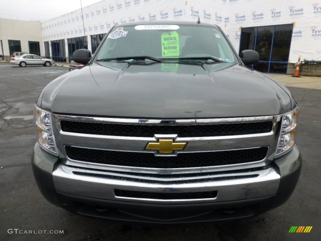 2011 Silverado 1500 LS Extended Cab 4x4 - Steel Green Metallic / Ebony photo #8