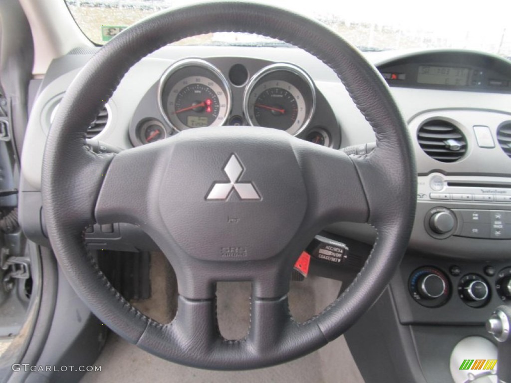2007 Mitsubishi Eclipse GS Coupe Medium Gray Steering Wheel Photo #77271323
