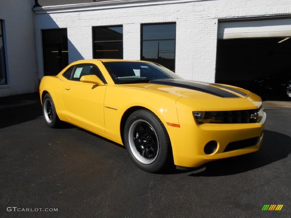 2013 Camaro LS Coupe - Rally Yellow / Black photo #3