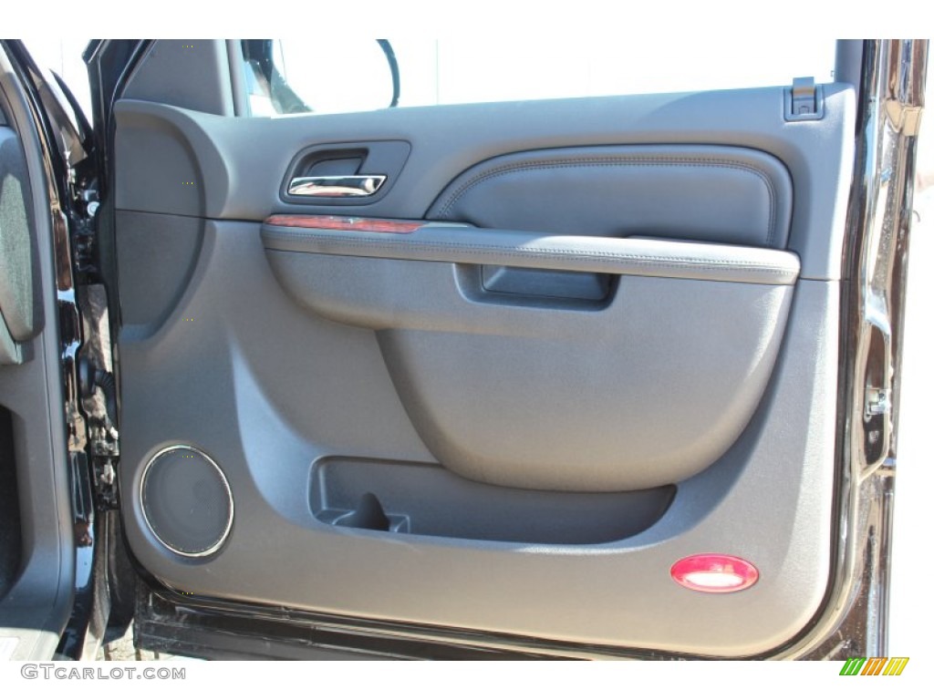 2013 Cadillac Escalade Premium AWD Ebony Door Panel Photo #77272223
