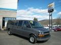 2010 Graystone Metallic Chevrolet Express LT 3500 Extended Passenger Van  photo #1