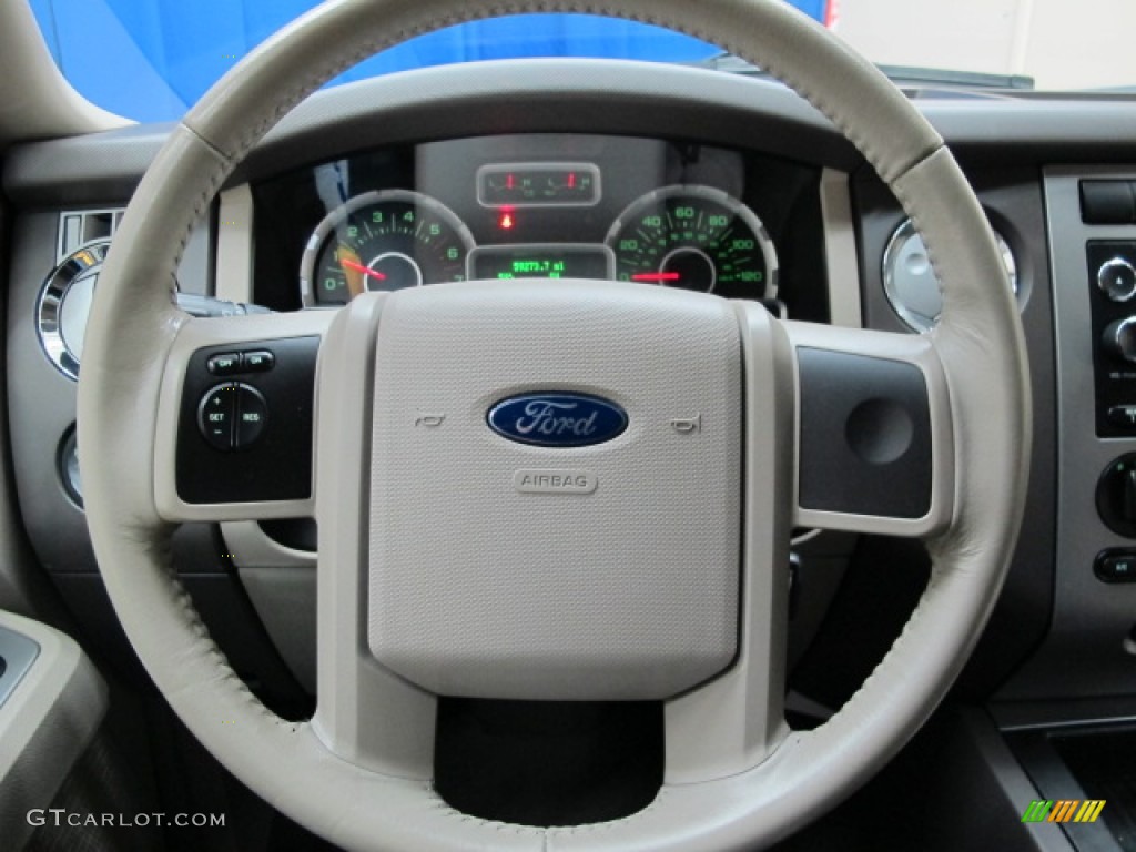 2008 Ford Expedition EL XLT 4x4 Stone Steering Wheel Photo #77272612