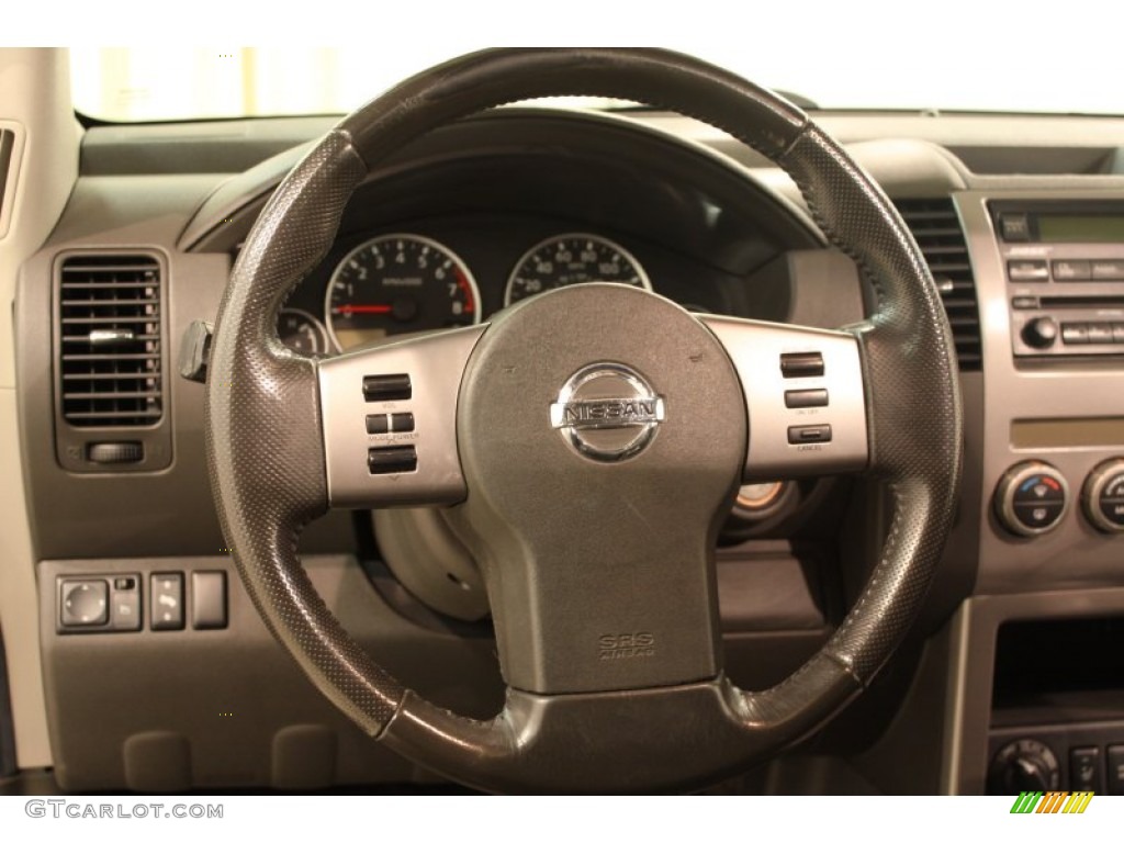 2007 Nissan Pathfinder SE 4x4 Graphite Steering Wheel Photo #77272730