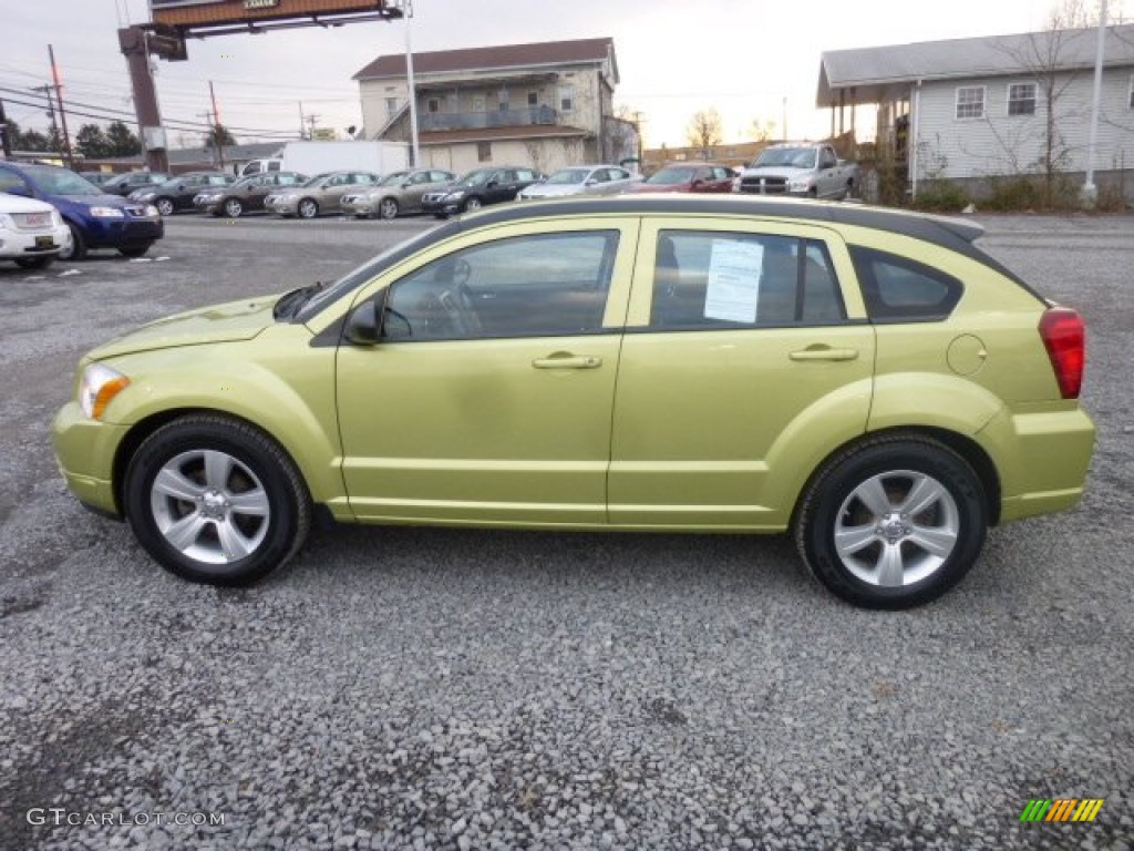 2010 Caliber SXT - Optic Green Metallic / Dark Slate Gray photo #8
