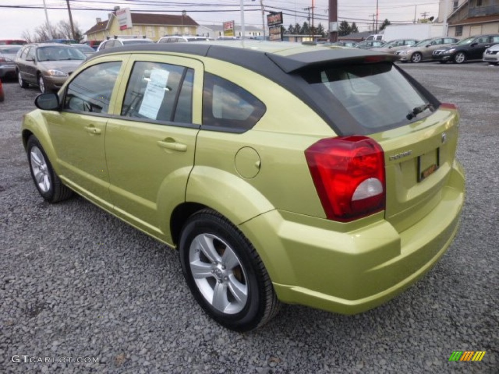 2010 Caliber SXT - Optic Green Metallic / Dark Slate Gray photo #9