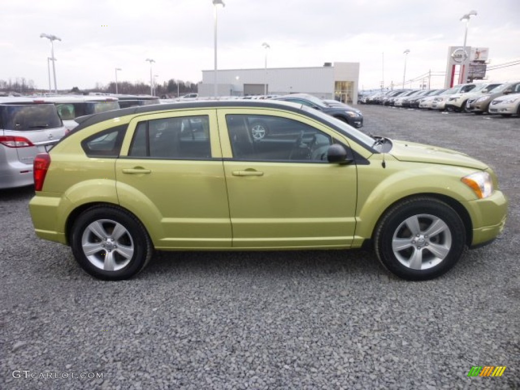 2010 Caliber SXT - Optic Green Metallic / Dark Slate Gray photo #12