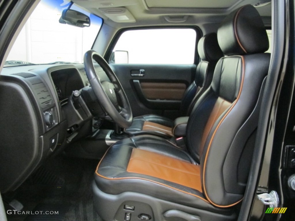 Ebony Black/Morroco Brown Interior 2006 Hummer H3 Standard H3 Model Photo #77274035