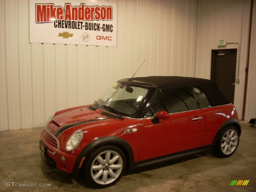 2005 Cooper S Convertible - Chili Red / Panther Black photo #1
